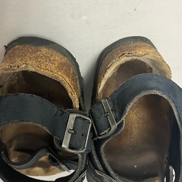 SoldBIRKENSTOCK MILANO WOMENS Sz 7 TWO STRAPS DARK BLUE - Picture 7 of 9